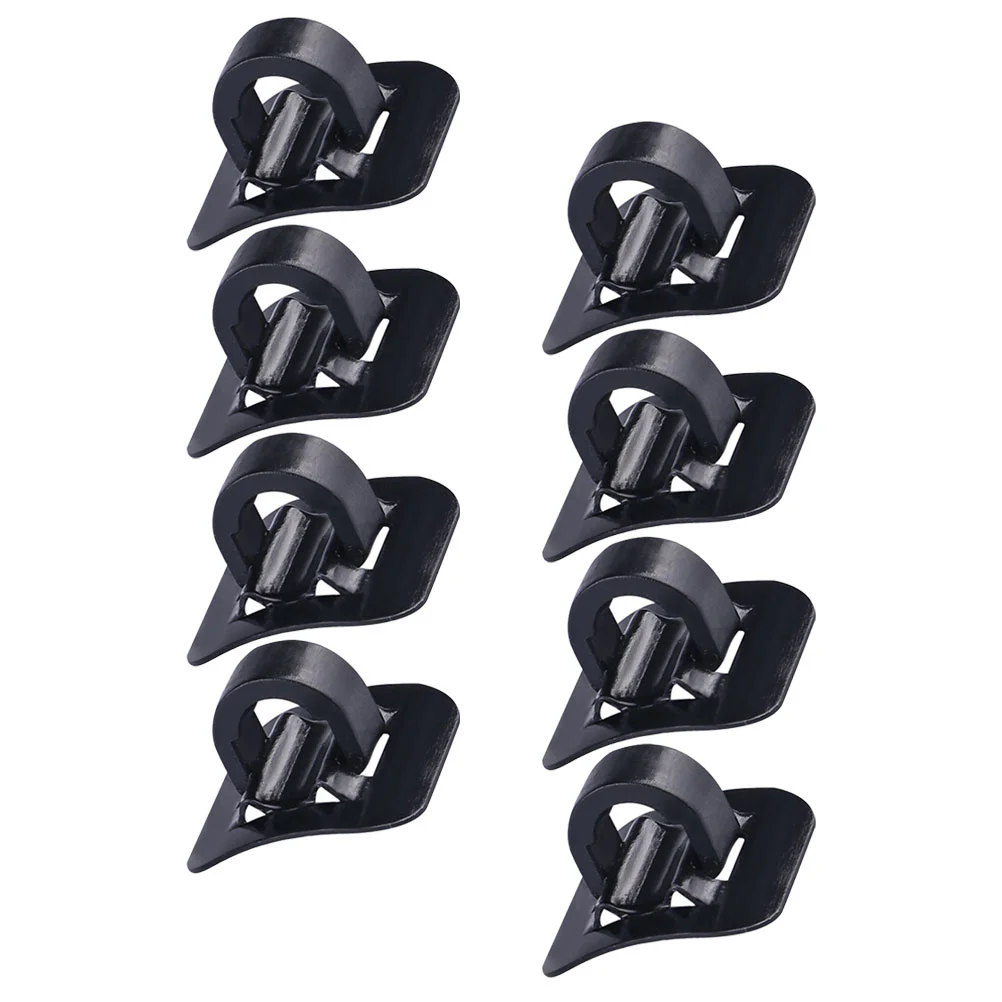 

8pcs Bike Frame Cable Clips Aluminum Alloy Adhesive Seat Derailleur Shifter Brake Hose Guide Black Smooth