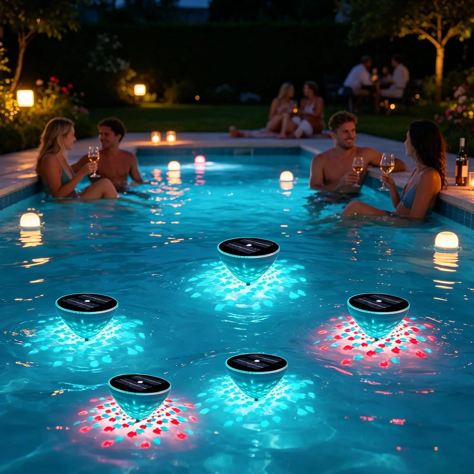 

Floating Pool Lights LED Multi-Mode Waterproof Dynamic Solar Lights For Pool For Indoor Home Bathtub Hot Tub Swimming Ground