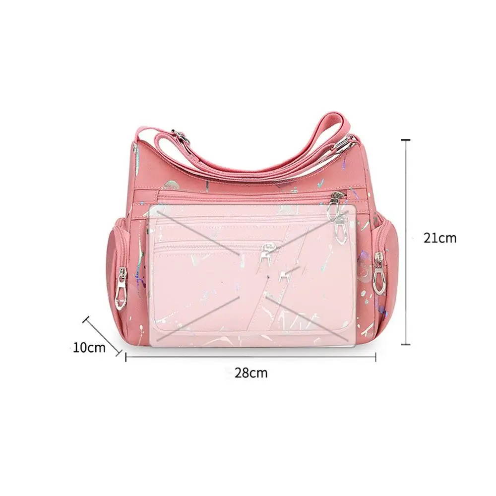 Multi-layer Printing Women Shoulder Bag Fashion Messenger Bag Waterproof Nylon Oxford Crossbody Bag Handbags Large Bags