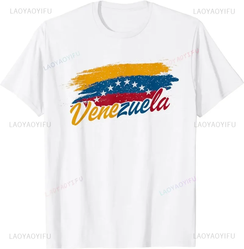 Venezuela Flag Printed Tshirt Latin America Proud Venezuelan Gift Venezuela T-Shirt for Men Women Short Sleeve Cotton Casual Top