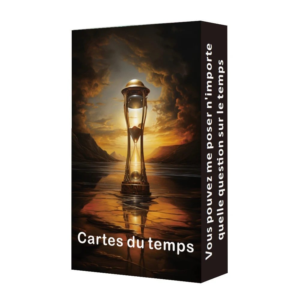 French Oracle Cards, Time Tarot Cards, Divine Timing Oracle Cards, Answers to Your Timing Related Questions, 12x7cm, 54-Cards