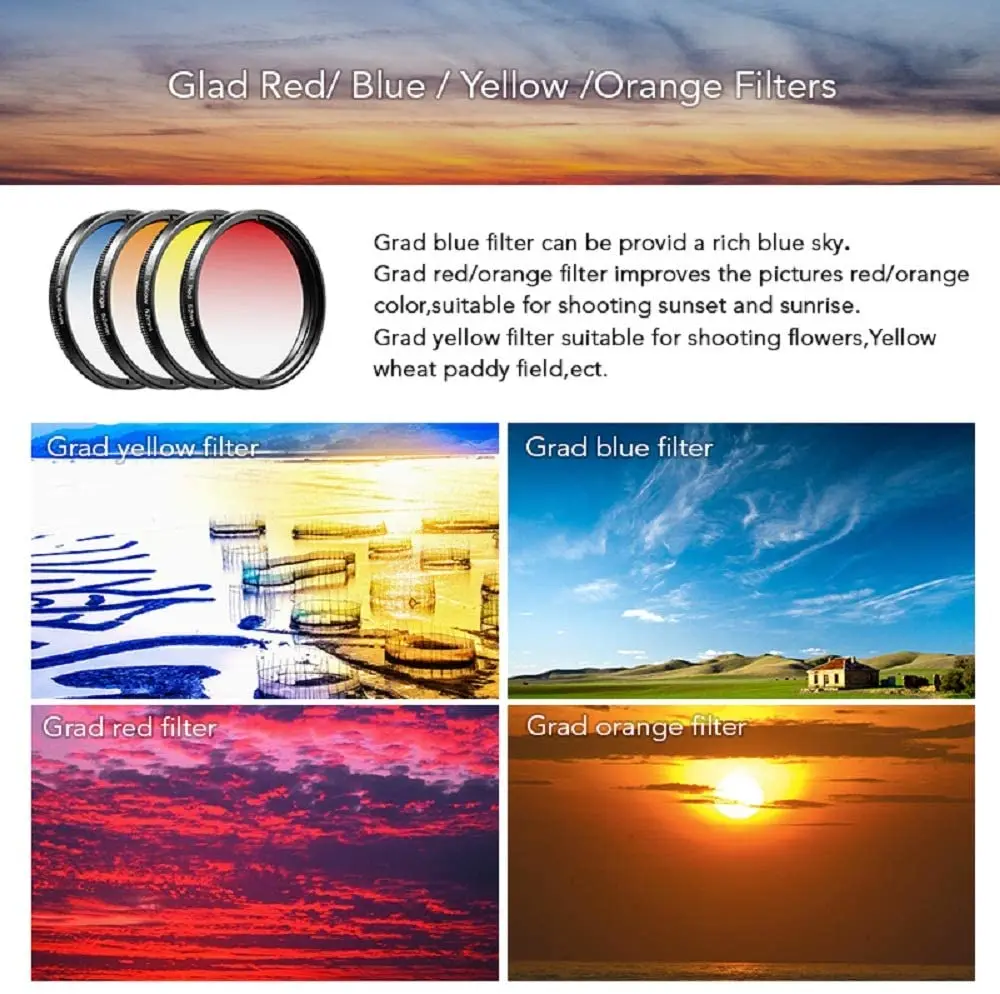 37 مللي متر 40.5 مللي متر 43 مللي متر 46 مللي متر 49 مللي متر 52 مللي متر 55 مللي متر 58 مللي متر 62 مللي متر 67 مللي متر 72 مللي متر 77 مللي متر 82 UV CPL ND FLD عن قرب اللون DSLR مرشح الكاميرا عدسة هود عدة