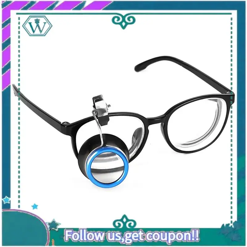 Premium Clip On Eyeglass Magnifier, 20X Watchmaker Loupe Jewelers Loupe Magnifying Glass Watchmaker Jewelry Watch Repairing Tool