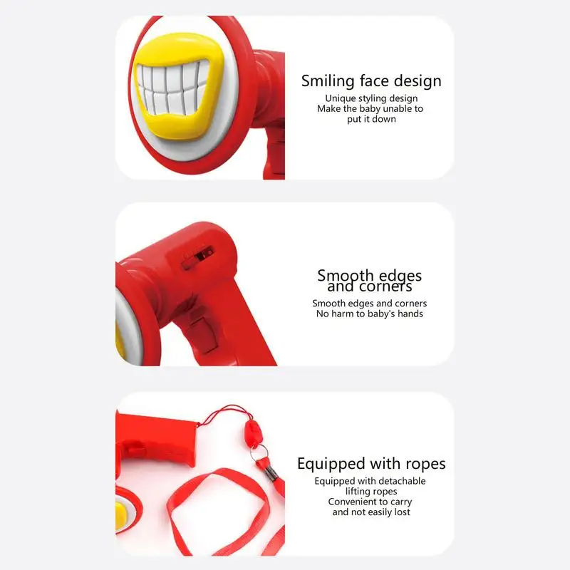 Voice Changer Megaphone Electric Megaphone Roleplay Prank Prop Handheld Mic Voice Modulator With 6 Different Sound Toys For Kids