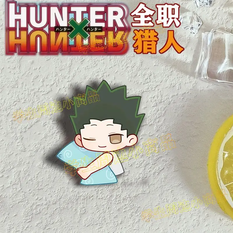 Action 6pcs/set Anime Hunter X Hunter Brooch Toys for Kids Zoldyck Killua Gon Kurapika Hisoka Kite Chrollo Pin Toys Gift