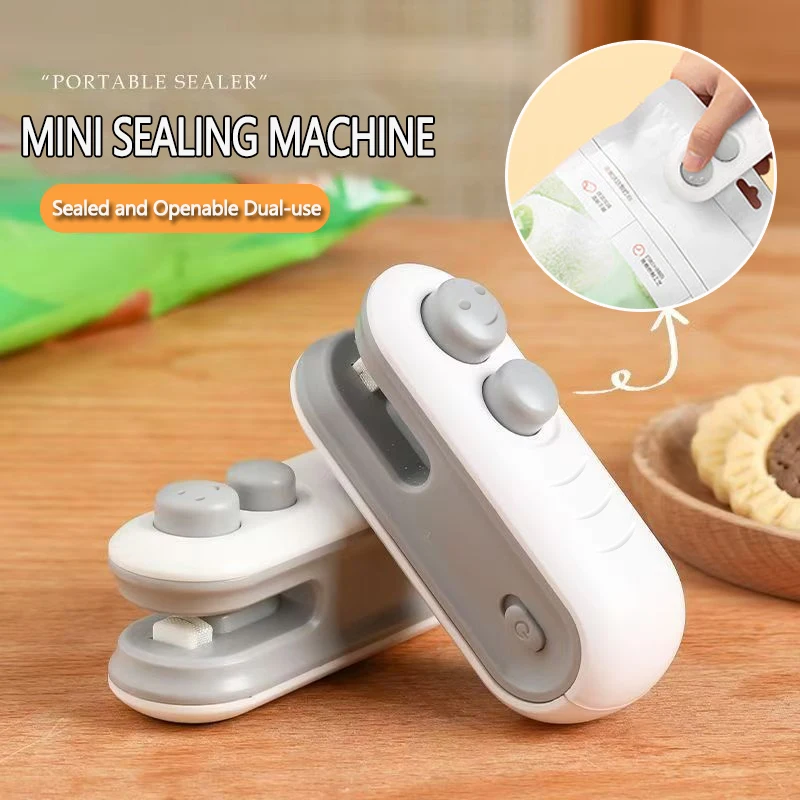 Mini Heat Bag Sealing Machine Package Sealer Bags Plastic Food Sealer Clip Bag Handheld Sealer Food Packaging Heat Sealer