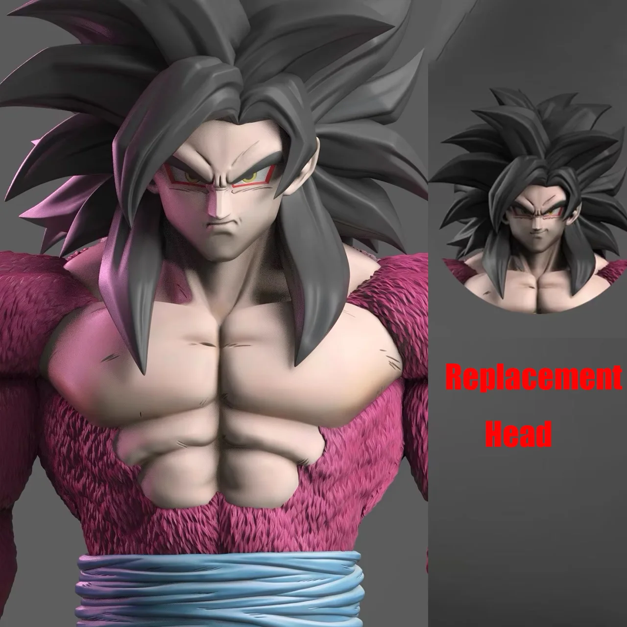 Dragon Ball Z Ssj4 figura de Goku reemplazar la cabeza Super Saiyan 4 figuras de acción de Goku modo de colección juguetes regalos