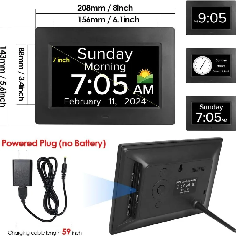 7 inch digital clock digital photo frame digital clock machine