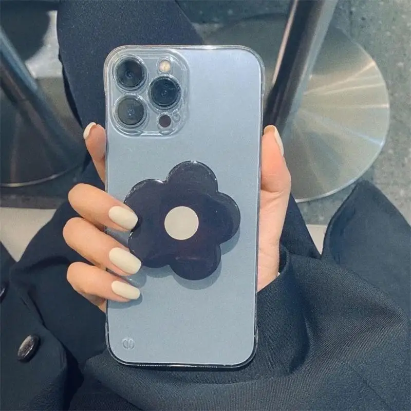 Case For OPPO A98 Reno 10 5G 10 Pro Plus 8T 4 2F 7Z 8Z 5Z 6Z 8 5G 5 6 Lite A58 A78 A1K Cover Clear TPU Black Flower Cat Holder