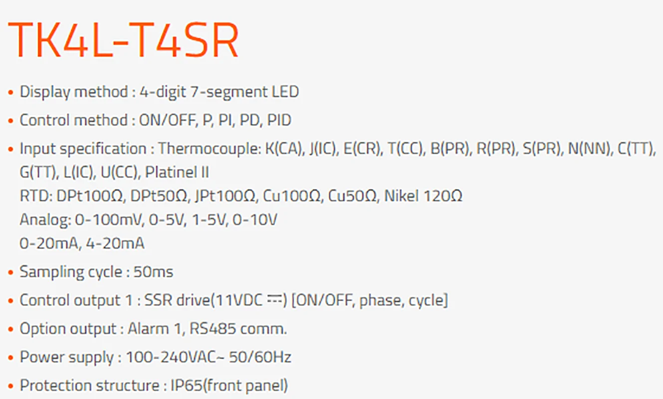 TK4L-12CC TK4L-12CR TK4L-12CN TK4L-12RC TK4L-12RN TK4L-12RR Controllo temperatura AUTONICS