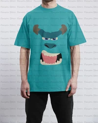 Lovely Monsters, Inc. New Summer Men's 3D printing Cartoon O-neck T-shirt couple Street fashion sports children Short sleeve Top