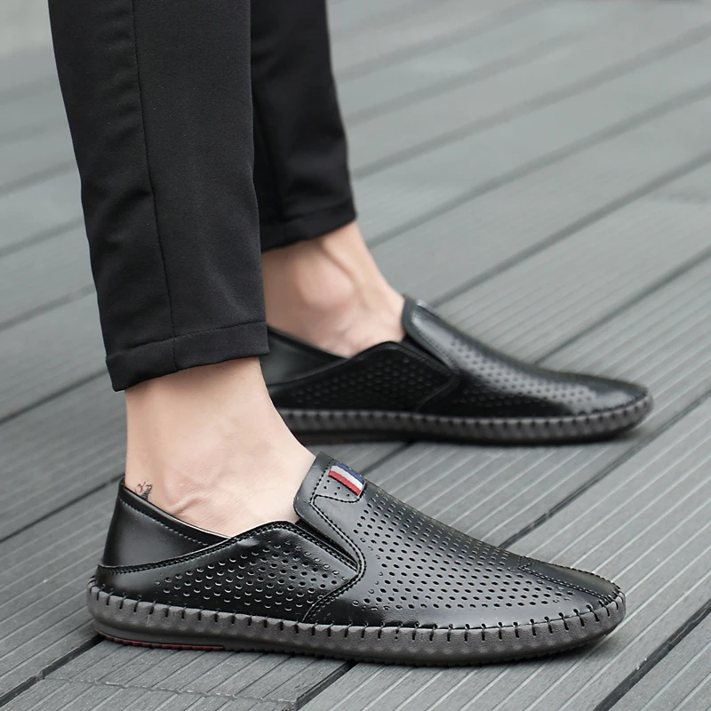 Valstone's best-selling men's summer leather loafers, soft casual shoes for one foot, comfortable driving flat shoes