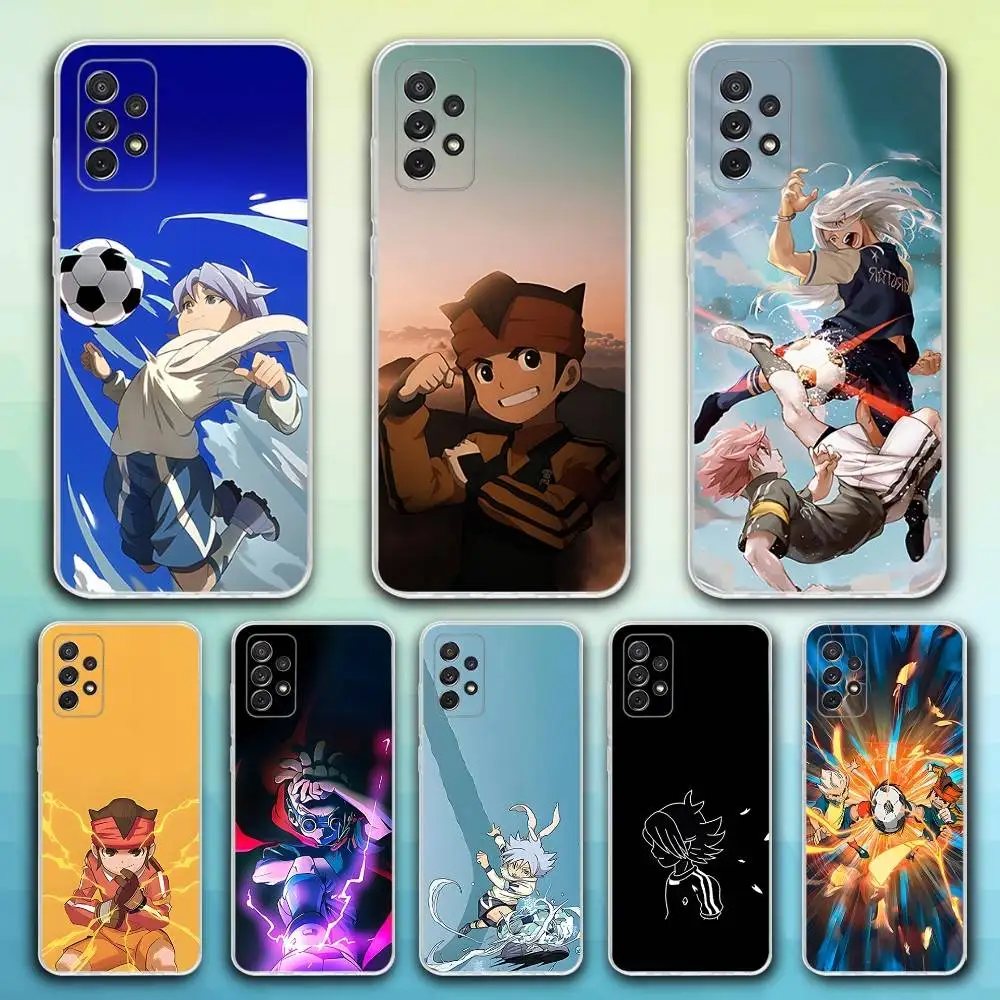 حافظة هاتف Aniem I-Inazumas E-Eleven لهاتف سامسونج S30,23,21,22,20، FE lite، S10،9،8،7 PIus Note20 Ultra شفافة