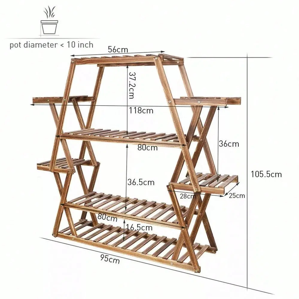

Indoor Outdoor Plant Stand Garden Shelves Wood Plant Stand Flower Stand Indoor Plant Rack In Corner