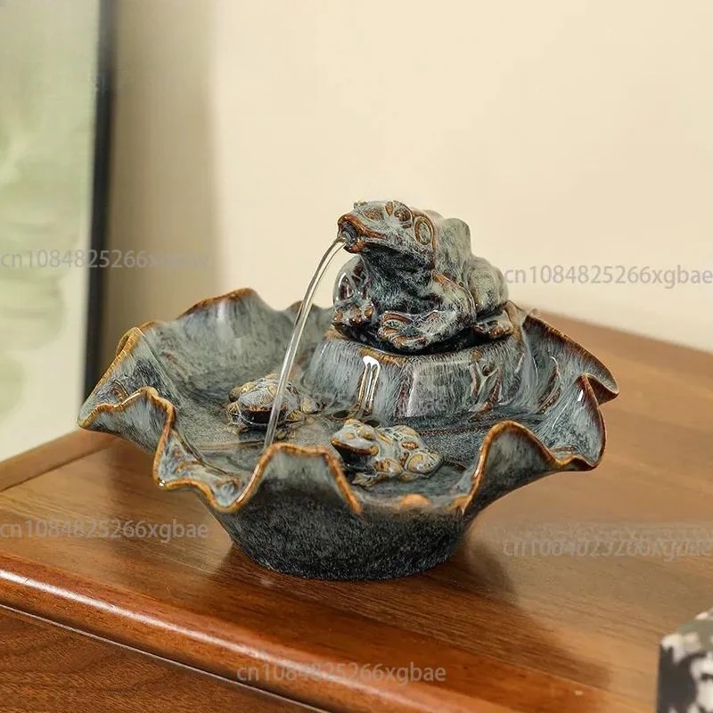 Decorative fountain for small household living room water feature, suitable for tabletop decoration. Comes as a gift.