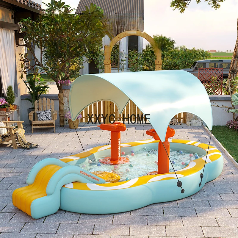 Slide Pool Inflatable Bounce House Kids Party Outdoor Playground Bounce House Backyard Game Nadmuchiwany Dom Child Furniture