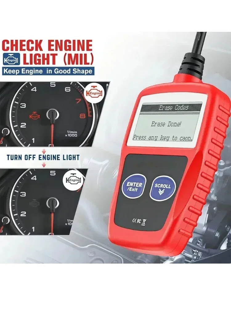 2025 avançado leitor de código obd2 scanner obdii ferramenta de diagnóstico do carro códigos de falhas claras ferramentas de diagnóstico instrumento universal