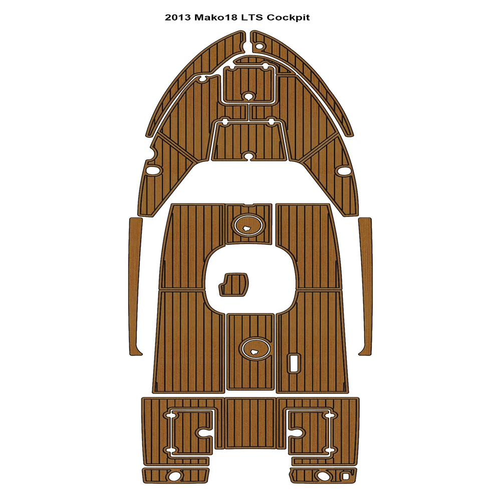 2013 Mako 18 LTS Cockpit Boat EVA Teak Deck Faux Foam Floor Mat Pad SeaDek MarineMat Style Self Adhesive