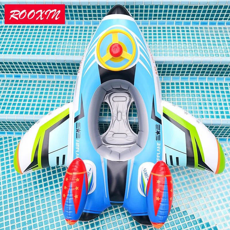 

ROOXIN Aircraft Swim Ring Tube Inflatable Toy Baby Swimming Ring Seat For Kid Child Swim Circle Float Swim Pool Accessories