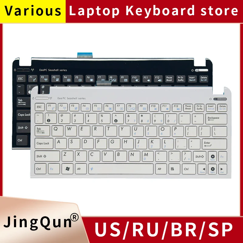 New RU Russian Keyboard For Asus Eee PC 1015 series 1015B 1015PW 1015CX 1015PD 1011 1015PX Black With Frame Laptop Keyboard