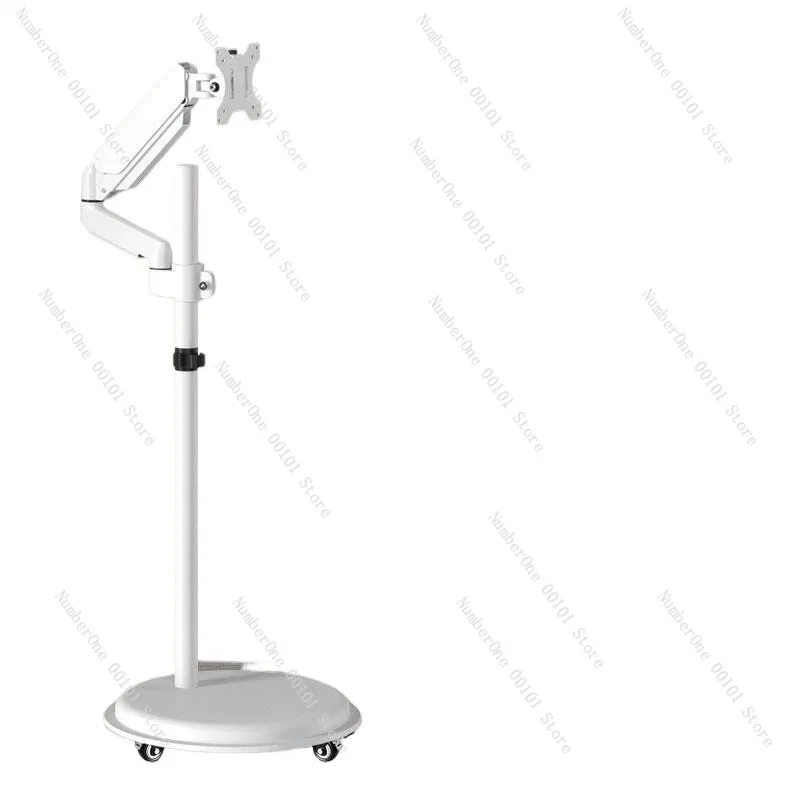 Mobile Computer Stand Floor Stand Adjustable Display Rack Compatible Tablet All In One Computer Screen Stand Portable Monitor