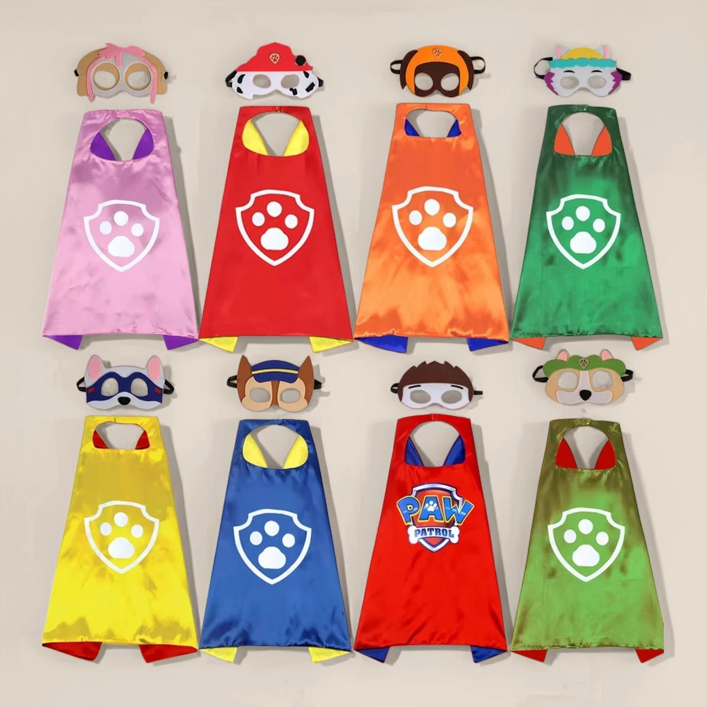 Paw Patrol Kids Cosplay Costume Set Includes Mask And Cloak Ideal for Halloween Birthday Parties Cartoon Character Gift view 2