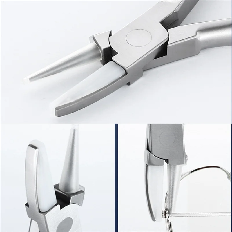 

Semi-Circular Square-Headed Pliers Optical Tools Fine-Tuning Glasses Long Service Life