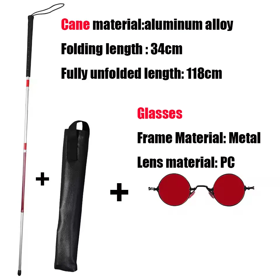 2025TV Dare Cosplay Devil Matt Murdock Cosplay Mannen Bril Opvouwbare Opvouwbare Riet Set Kostuum Accessoires Halloween Vermomming