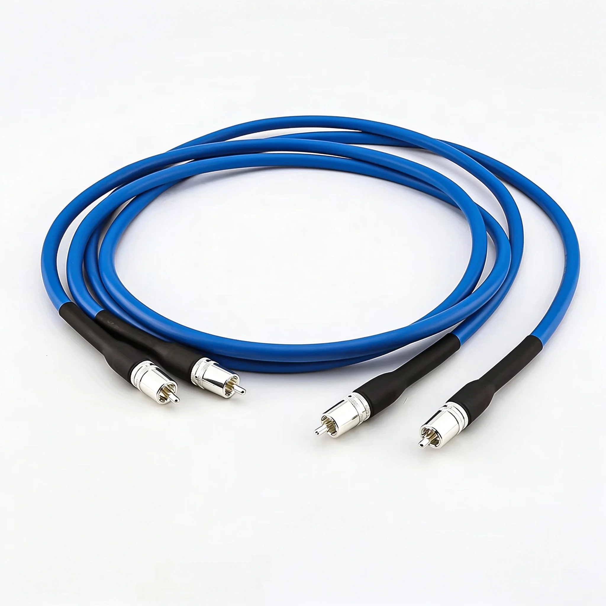 HiFi Audio RCA Interconnect Cable Silver Plated Male Plug for Superior Sound Quality