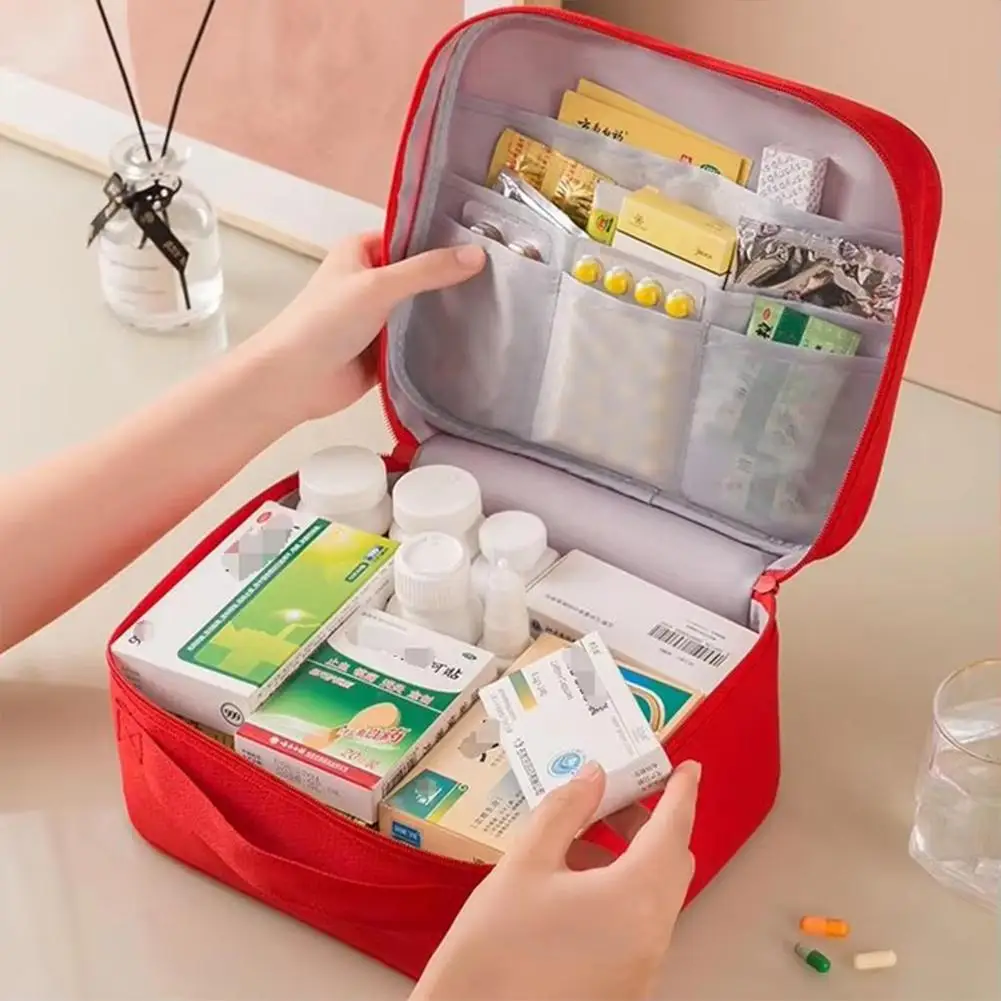 Large Capacity Medicine Bag Travel Portable Medical Bag Home Medicine Storage Bag Outdoor Empty First Aid Bag for Hiking Camping image 3