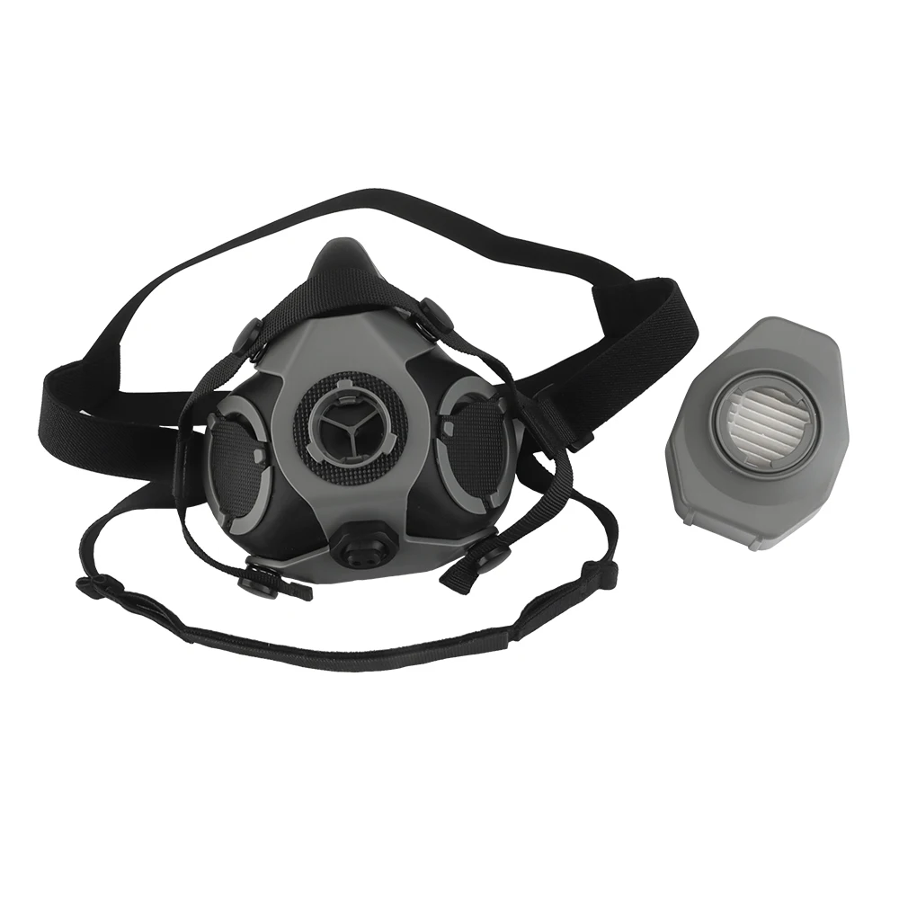 SOTR-Maske, spezielle taktische Atemschutzmaske, halbes Gesicht für Militar Paintball, Airsoft, CS, Cosplay, HEPA-Filtration, Partikel – Detail 33