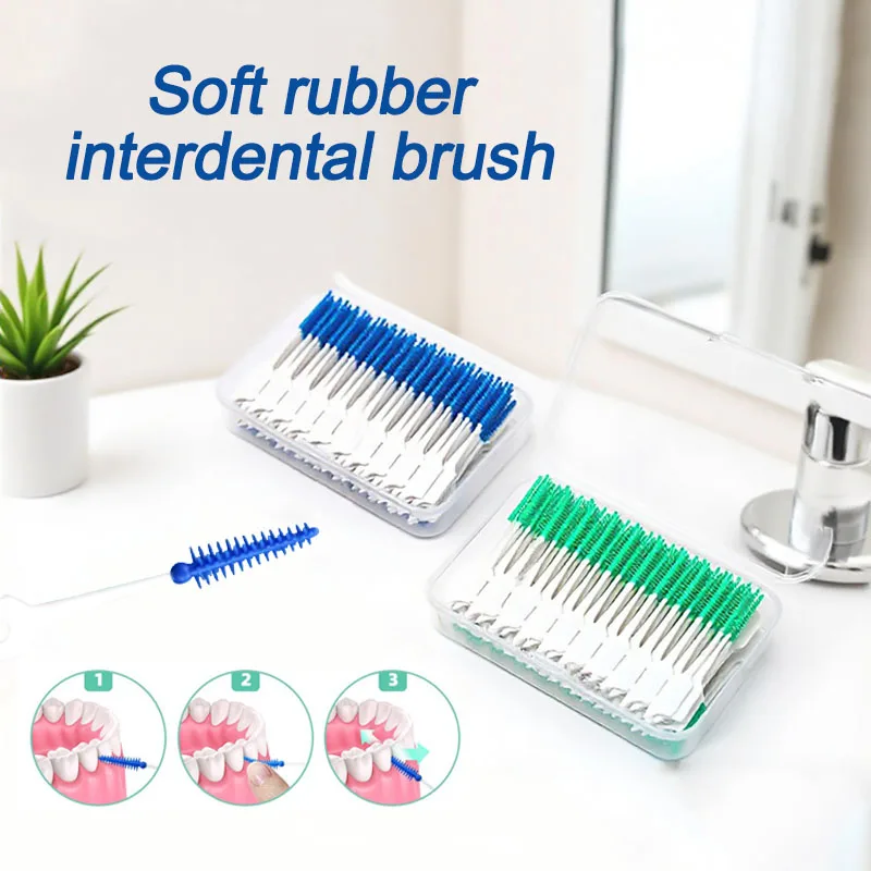 New 160/200pcs Interdental Brushes Dental Floss Reusable Dental Toothpicks Floss Stick Thread Oral Cleaning Tool YAX02