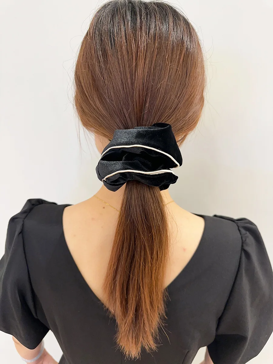 2025 Winter Velvet Scrunchies Women Girls Elastic Hair Rubber Bands Accessories Tie Hair Ring Rope Headdress Headwear Ornament