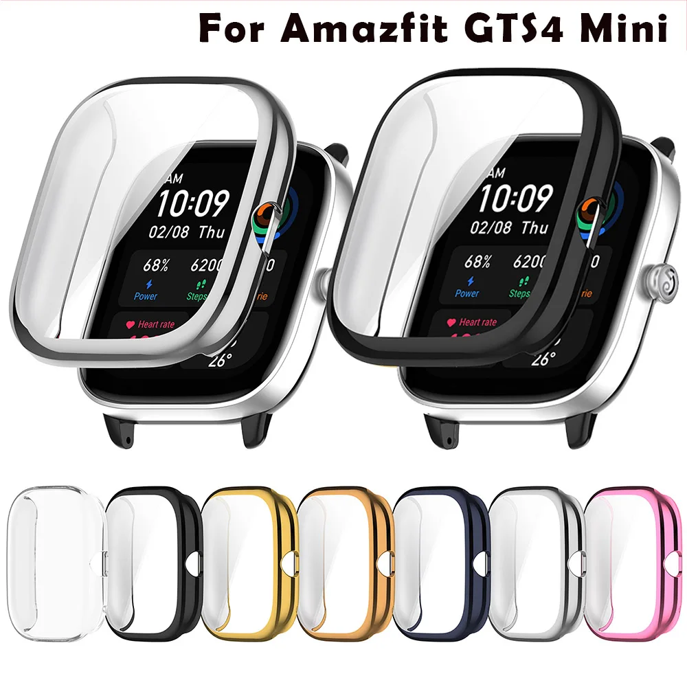 Full Protective Case Cover For Huami Amazfit GTS4 GTS 4 Mini SmartWatch Screen Protector Replacement Accessories Frame Case TPU