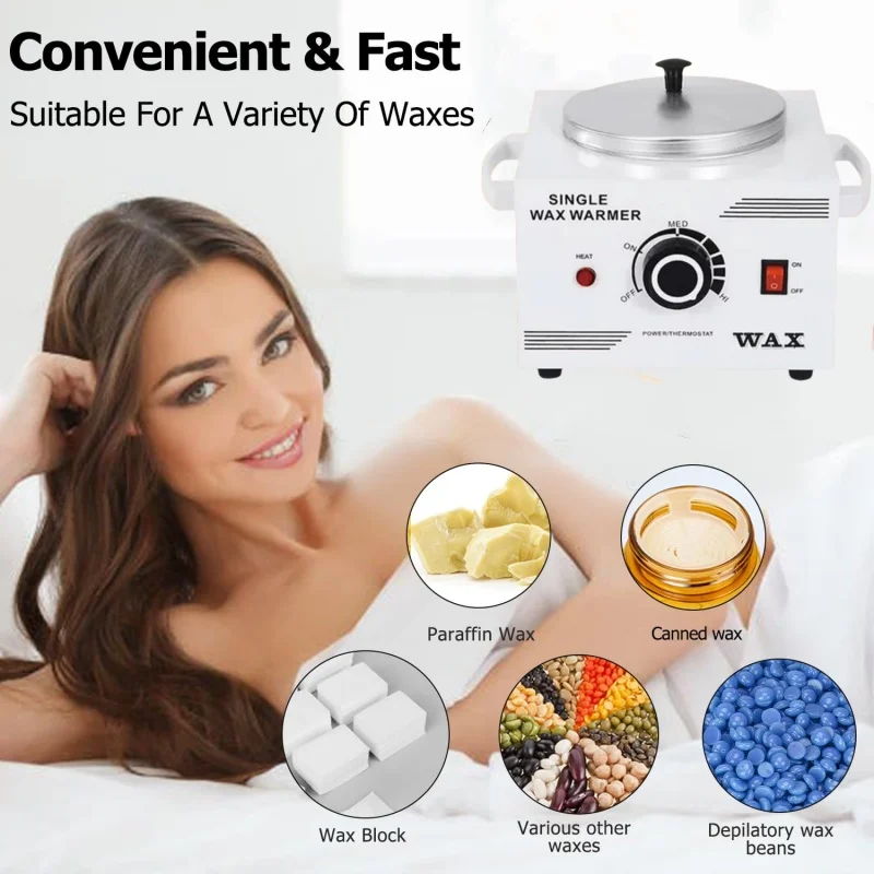 Professional Wax Heater Machine, 500ml Electric Wax Warmer for Hair Removal Wax Beans Suitable for SPA Home Salon Use
