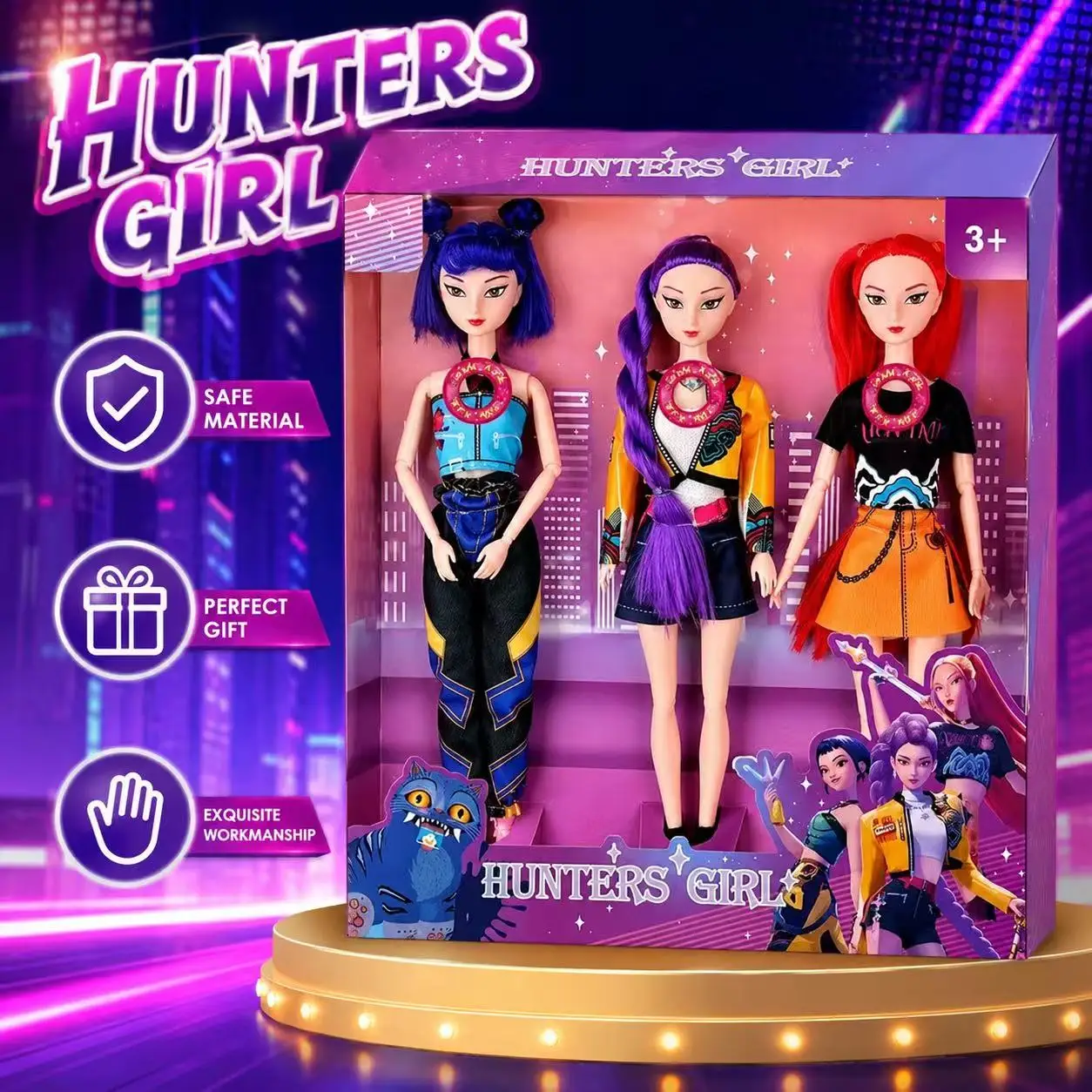 2026 Hot Music Style Demonic Group Anime Figure Rumi Mira Zoey Action Figure Cosplay Doll Cute Gift for Kids Birthday Gifts