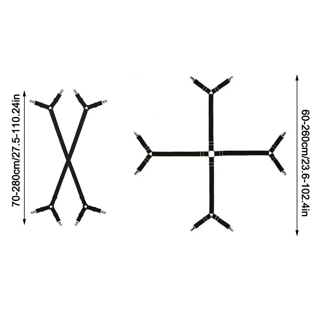 Fasteners Cover 4/8 Clips Bed Sheet Holder Non-Slip Elastic Mattress Clip Adjustable Fixing Strap Grippers Blankets