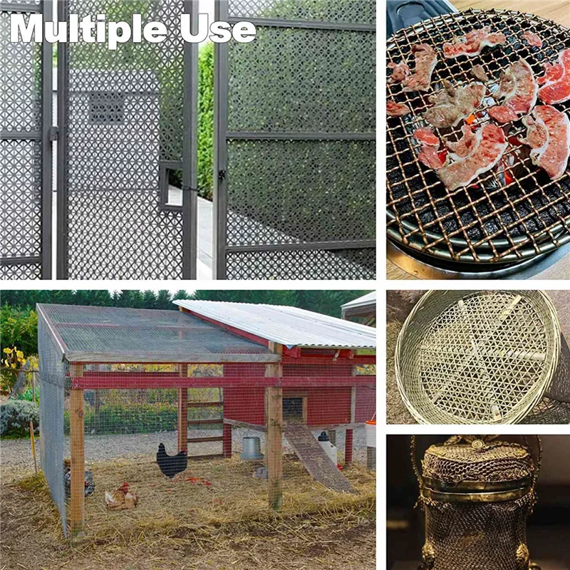 RR-4Pc 21 سنتيمتر x 30 سنتيمتر شبكة معدنية قوية شبكة معدنية قوية صفائح DIY بها بنفسك مشاريع 304 الفولاذ المقاوم للصدأ لا الصدأ شبكة الشاشة