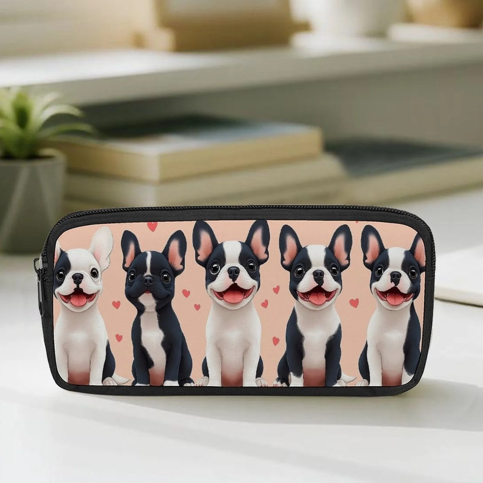 

1pc magic puppy pattern pencil case, fashionable large-capacity stationery box, creative pencil holder pencil case