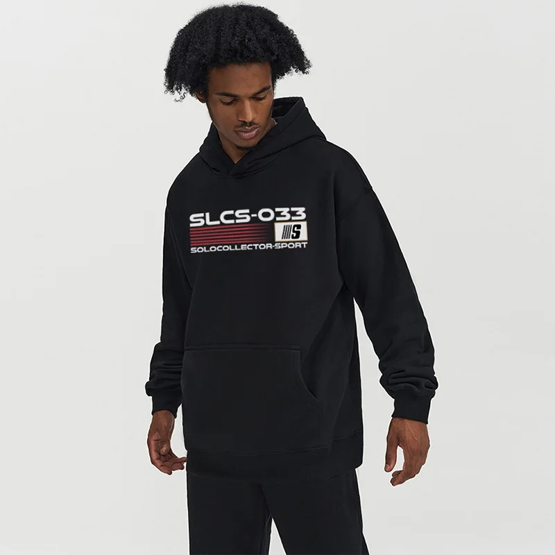 

Men's and Women's Autumn and Winter New Heavy Pullover Printed Fleece Hooded Sweater Loose Casual American Sweater Hoodie