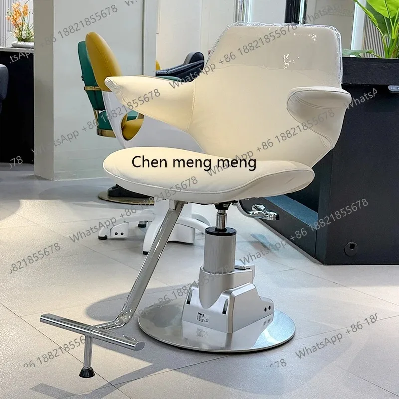 Discounts High-end barber shop chair hair salon special modern simple electric lift hair salon perm and dyeing chair