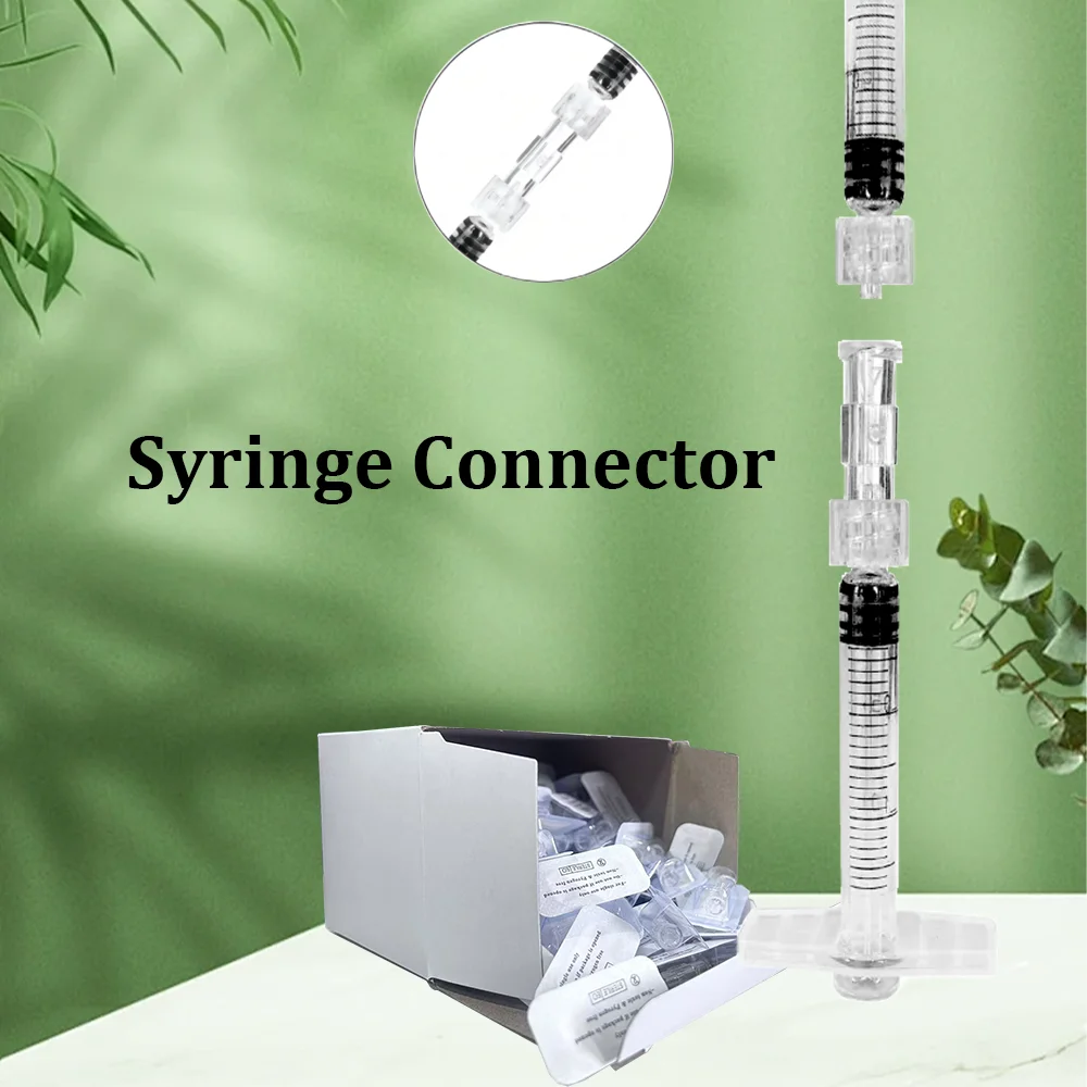 Syringe connector Luer lock connector Medical sterile PP material adapter for easy use