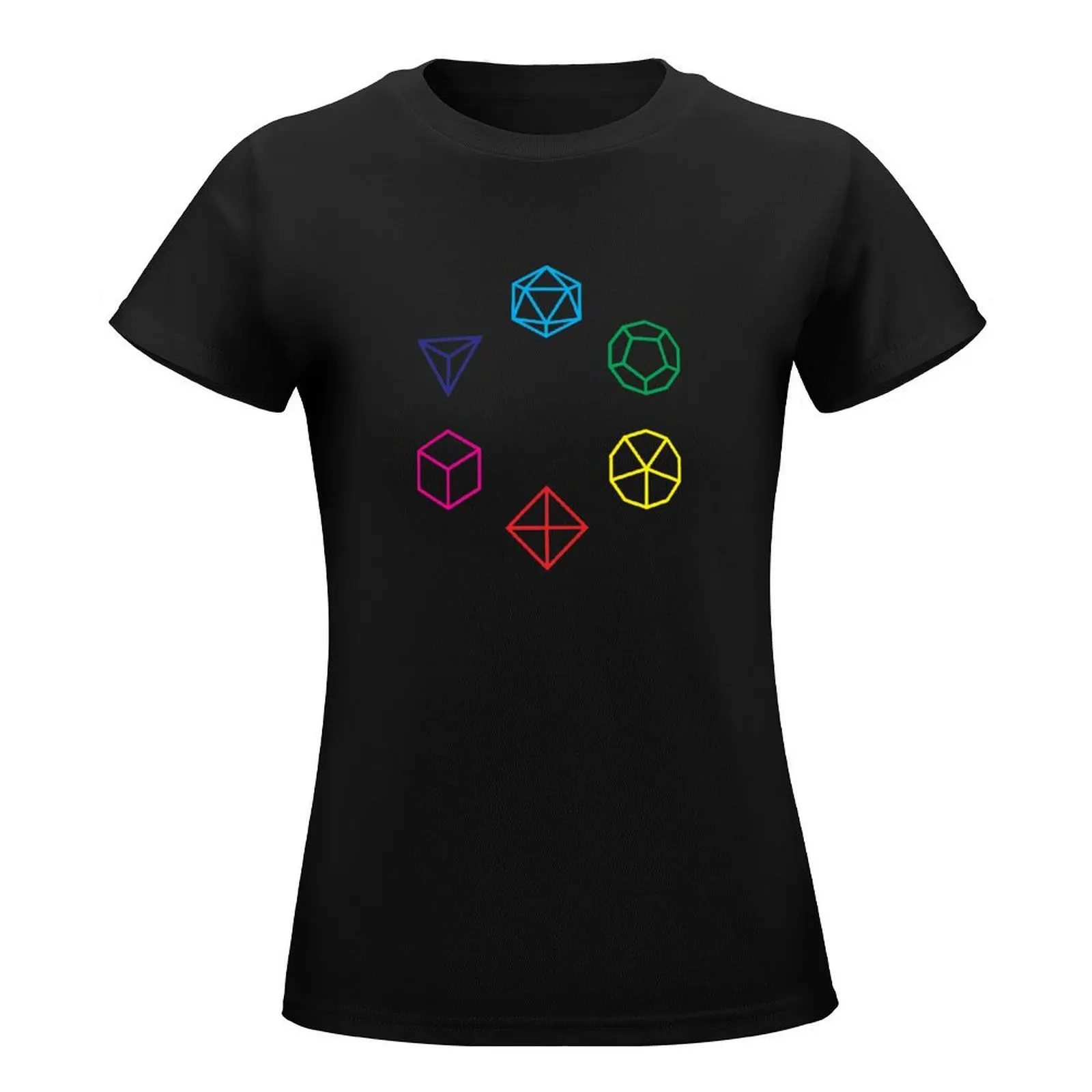 CMYK Rainbow Dice Geometry T-Shirt cute tops Blouse tees t-shirts for Women graphic tees