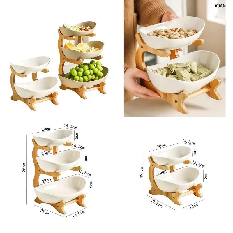 for High-quality bamboo and ceramic multi-purpose trays for storage in kitchens, dining rooms, bathrooms, bedrooms, parties,