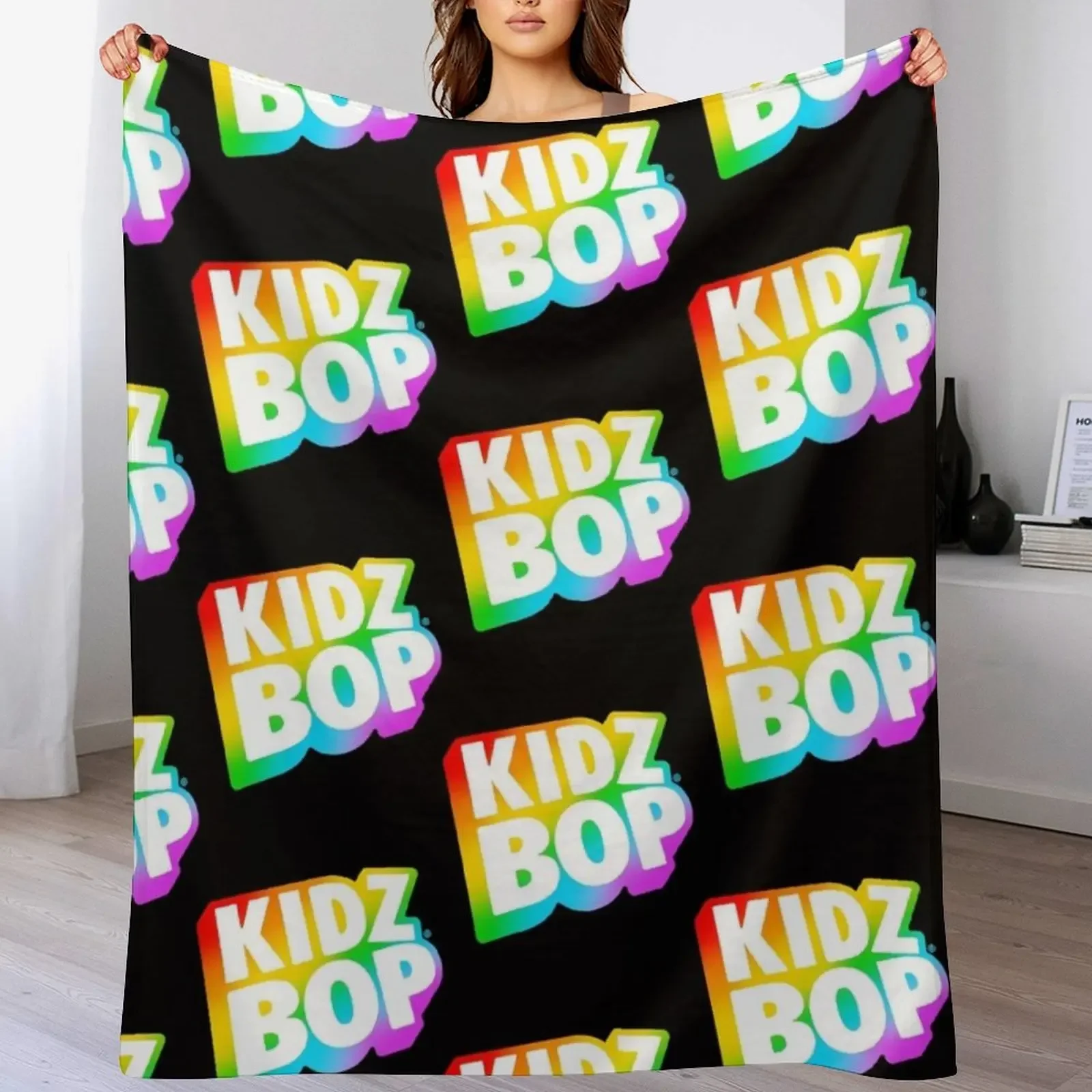 

Kidz Bop Rainbow Logo Essential T-Shirt Throw Blanket Vintage Decorative Sofa Baby Nap Blankets