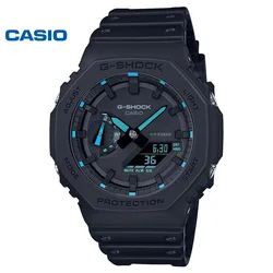 Casio GA-2100 series men's watch octagonal carbon fiber waterproof sports electronic watch G-SHOCK neon series multi-function