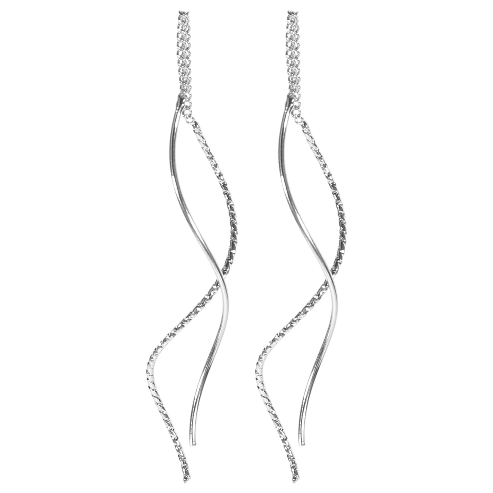 زوجان من الأقراط الحلزونية النسائية الأنيقة وخفيفة الوزن وطويلة متدلية للمجوهرات اليومية والأذن العصرية