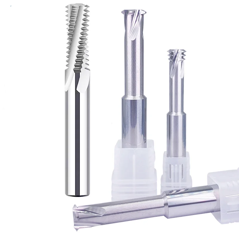 CNC60HRC シングル/スリー/フルフルートねじフライスカッター M1M1.4M1.6M2M2.5M3M4M5M6M8 M10M12M14M16M18M20M24 アルミ用