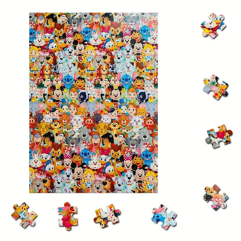Puzzle animale personaggio dei cartoni animati Disney da 1000 pezzi - Regalo di gioco per adulti montato a parete, divertimento interattivo per la famiglia per Halloween e ringraziamenti