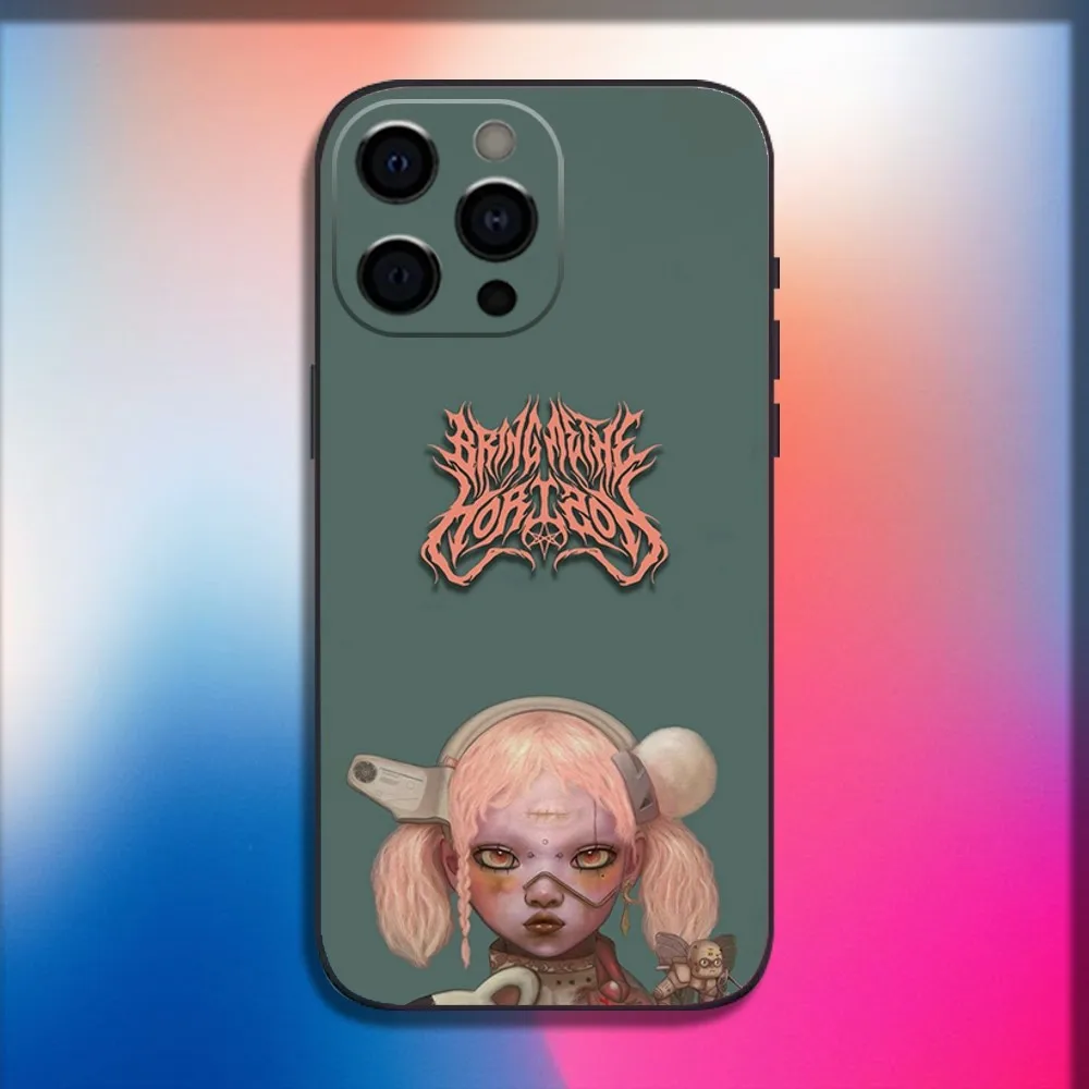 B-Bring Me The Horizon BMTH  Phone Case For iPhone 16,15,14,13,12,11,Pro,X,XS,Max,XR,Plus,Mini Soft Black Cover